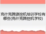 克什克腾旗挖机培训学校有哪些(克什克腾挖机学校)