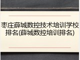 枣庄薛城数控技术培训学校排名(薛城数控培训排名)