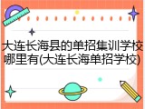 大连长海县的单招集训学校哪里有(大连长海单招学校)