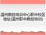 温州数控培训中心职中校区地址(温州职中数控培训)