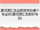 漯河源汇农业职高学校哪个专业好(漯河源汇农职好专业)
