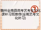 赣州全南县高考艺考生文化课补习班推荐(全南艺考文化补习)