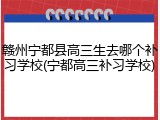 赣州宁都县高三生去哪个补习学校(宁都高三补习学校)