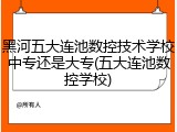 黑河五大连池数控技术学校中专还是大专(五大连池数控学校)