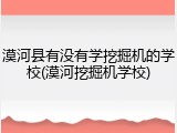 漠河县有没有学挖掘机的学校(漠河挖掘机学校)