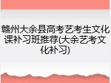 赣州大余县高考艺考生文化课补习班推荐(大余艺考文化补习)