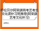 呼伦贝尔阿荣旗高考艺考生文化课补习班推荐(阿荣旗艺考文化补习)