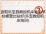 资阳乐至县数控机床培训学校哪里比较好(乐至数控机床培训)