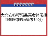 大兴安岭呼玛县高考补习推荐哪家(呼玛高考补习)