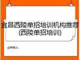 宜昌西陵单招培训机构推荐(西陵单招培训)