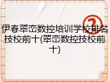 伊春翠峦数控培训学校排名技校前十(翠峦数控技校前十)