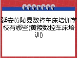 延安黄陵县数控车床培训学校有哪些(黄陵数控车床培训)