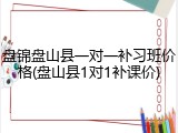 盘锦盘山县一对一补习班价格(盘山县1对1补课价)