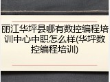 丽江华坪县哪有数控编程培训中心中职怎么样(华坪数控编程培训)