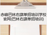 赤峰巴林右旗单招培训学校官网(巴林右旗单招培训)