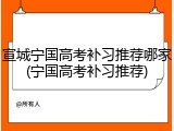 宣城宁国高考补习推荐哪家(宁国高考补习推荐)