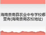 海南贵南县农业中专学校哪里有(海南贵南农校地址)