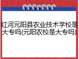 红河元阳县农业技术学校是大专吗(元阳农校是大专吗)
