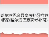 哈尔滨巴彦县高考补习推荐哪家(哈尔滨巴彦高考补习)