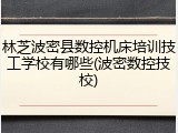 林芝波密县数控机床培训技工学校有哪些(波密数控技校)