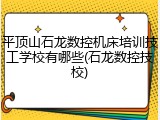 平顶山石龙数控机床培训技工学校有哪些(石龙数控技校)