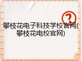 攀枝花电子科技学校官网(攀枝花电校官网)