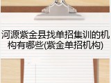河源紫金县找单招集训的机构有哪些(紫金单招机构)