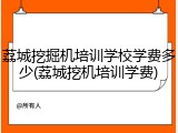 荔城挖掘机培训学校学费多少(荔城挖机培训学费)