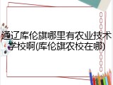 通辽库伦旗哪里有农业技术学校啊(库伦旗农校在哪)
