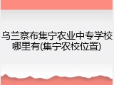 乌兰察布集宁农业中专学校哪里有(集宁农校位置)