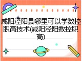 咸阳泾阳县哪里可以学数控职高技术(咸阳泾阳数控职高)