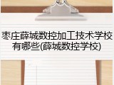 枣庄薛城数控加工技术学校有哪些(薛城数控学校)