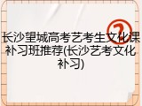 长沙望城高考艺考生文化课补习班推荐(长沙艺考文化补习)