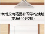 漳州龙海精品补习学校地址(龙海补习校址)