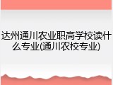 达州通川农业职高学校读什么专业(通川农校专业)