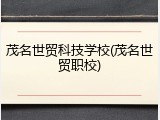 茂名世贸科技学校(茂名世贸职校)