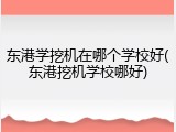 东港学挖机在哪个学校好(东港挖机学校哪好)