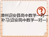 漳州诏安县高中数学一对一补习(诏安高中数学一对一)