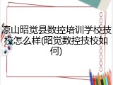 凉山昭觉县数控培训学校技校怎么样(昭觉数控技校如何)