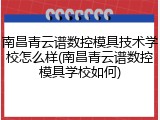 南昌青云谱数控模具技术学校怎么样(南昌青云谱数控模具学校如何)