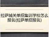 拉萨城关单招集训学校怎么报名(拉萨单招报名)