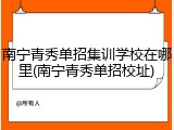 南宁青秀单招集训学校在哪里(南宁青秀单招校址)