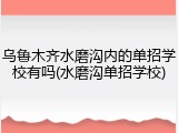 乌鲁木齐水磨沟内的单招学校有吗(水磨沟单招学校)