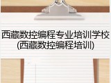 西藏数控编程专业培训学校(西藏数控编程培训)