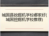 城固县挖掘机学校哪家好(城固挖掘机学校推荐)