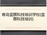 青岛蓝晖科技培训学校(蓝晖科技培训)