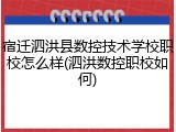 宿迁泗洪县数控技术学校职校怎么样(泗洪数控职校如何)