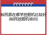 裕民县在哪学挖掘机比较好(裕民挖掘机培训)