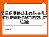 昭通镇雄县哪里有数控机床维修培训班(镇雄数控机床培训)