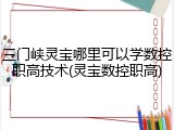 三门峡灵宝哪里可以学数控职高技术(灵宝数控职高)